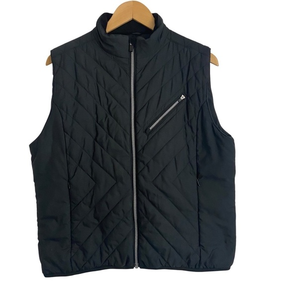 Obermeyer Puffer Vest Womens Black Winter Ski Outdoor Full Zip Sz 12 - Picture 1 of 9